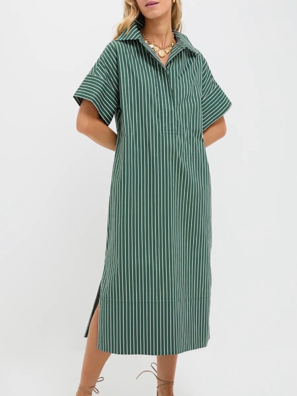 Green Stripe Reina Dress